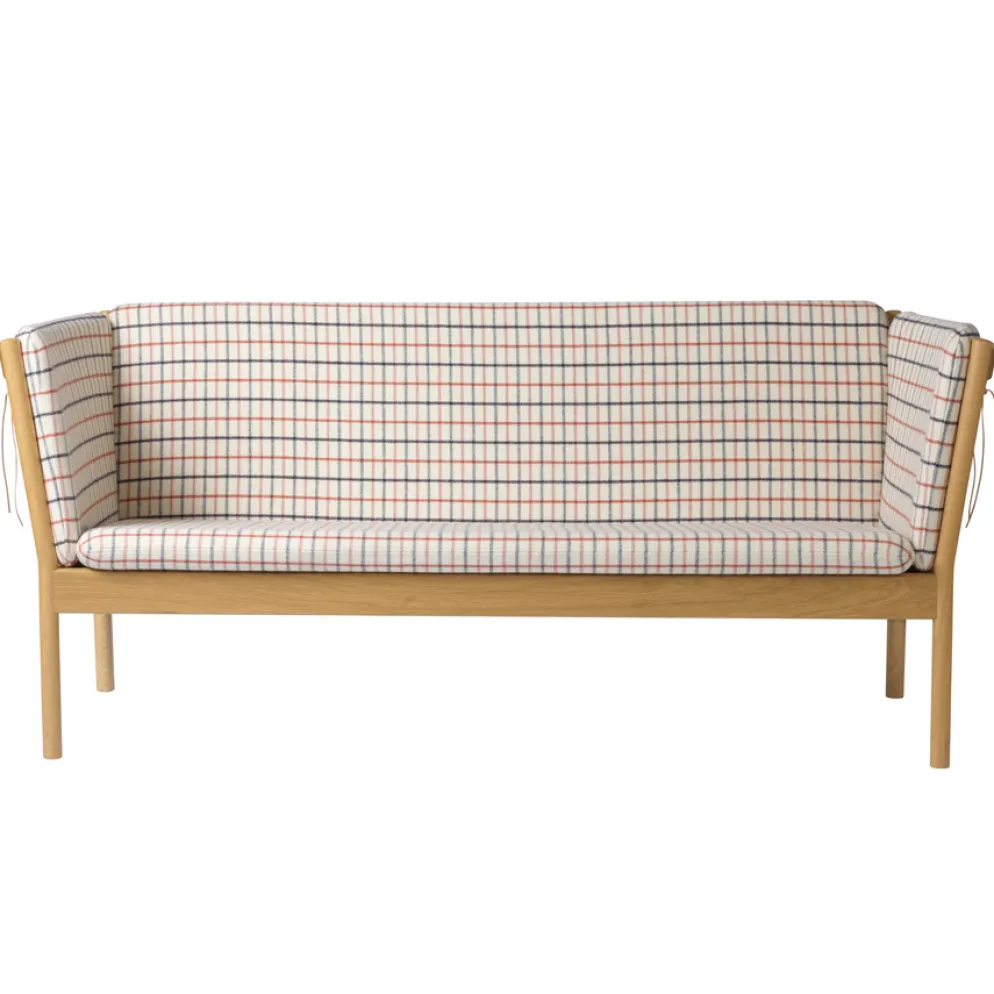 FDB Møbler J149 Sofa Natur/Rot kariert