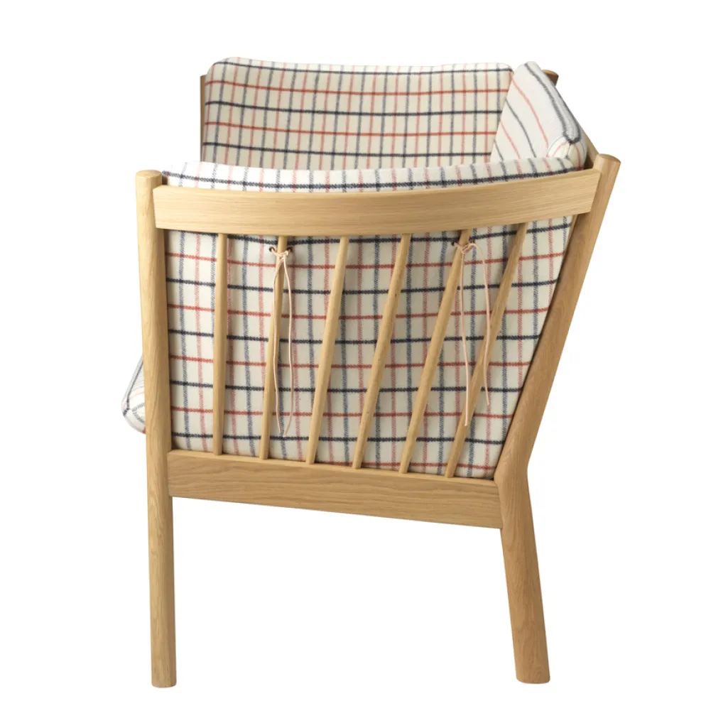 FDB Møbler J148 Sofa Natur/Rot kariert