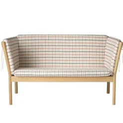 FDB Møbler J148 Sofa Natur/Rot kariert
