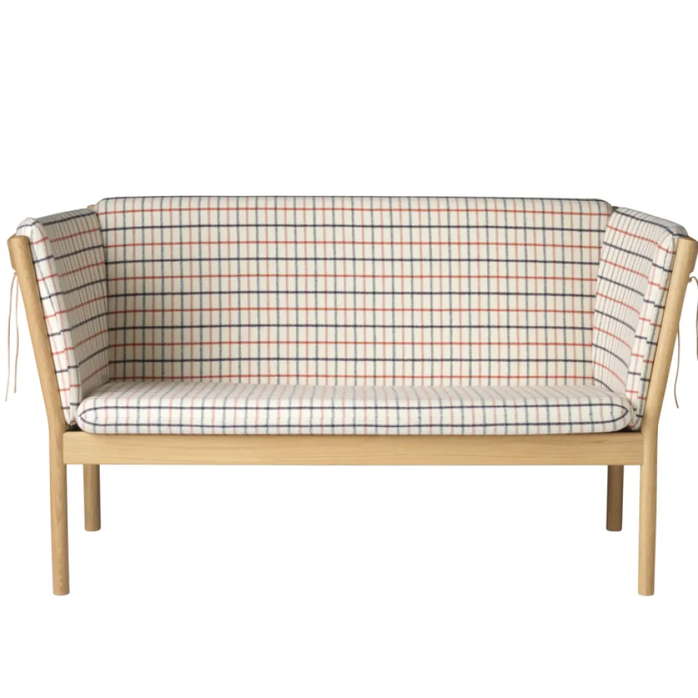 FDB Møbler J148 Sofa Natur/Rot kariert