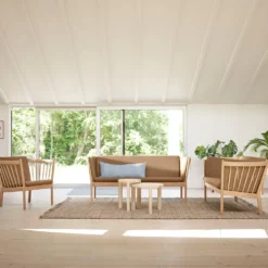 FDB Møbler J149 Sofa 3-Sitzer Eiche lackiert Brown