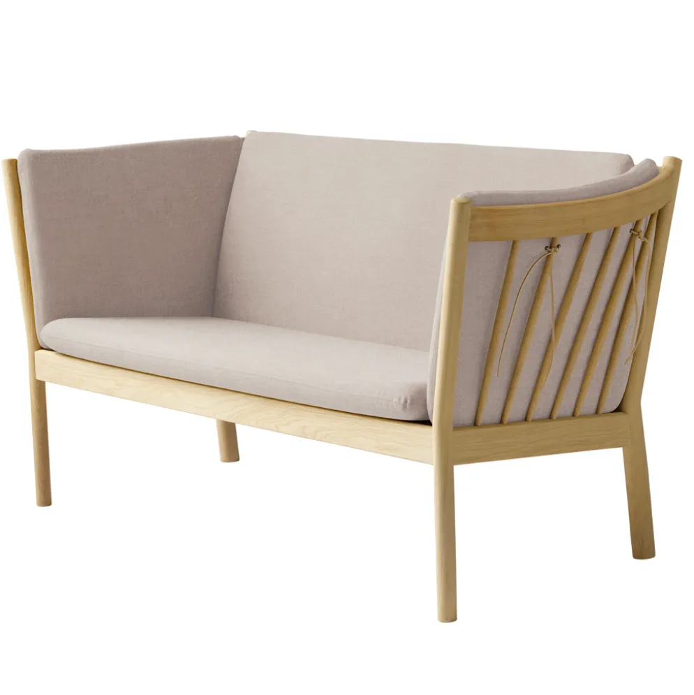 FDB Møbler J148 Sofa 2-Sitzer Eiche lackiert Beige