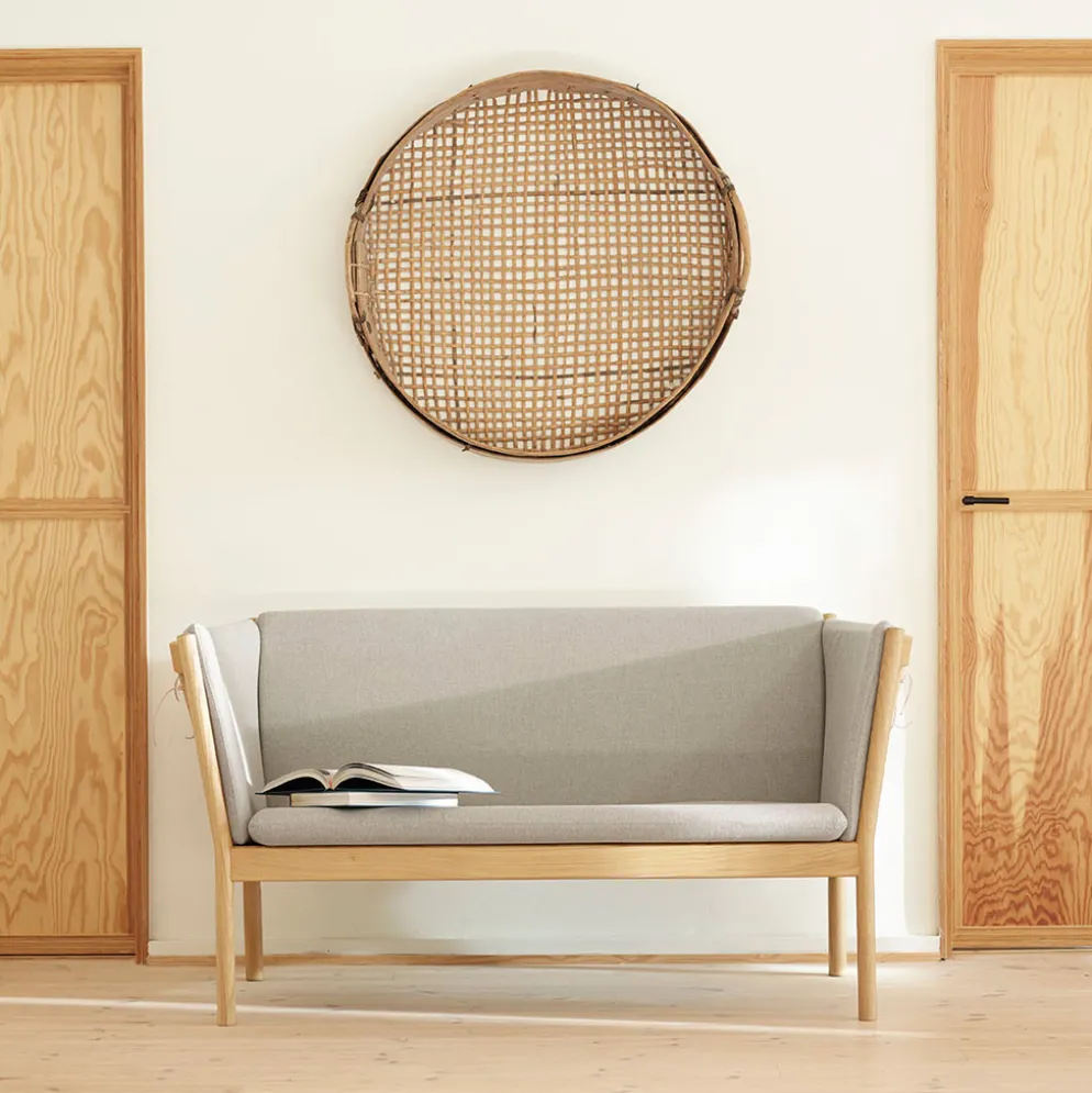 FDB Møbler J148 Sofa 2-Sitzer Eiche lackiert Beige