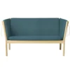 FDB Møbler J148 Sofa 2-Sitzer Eiche lackiert Green