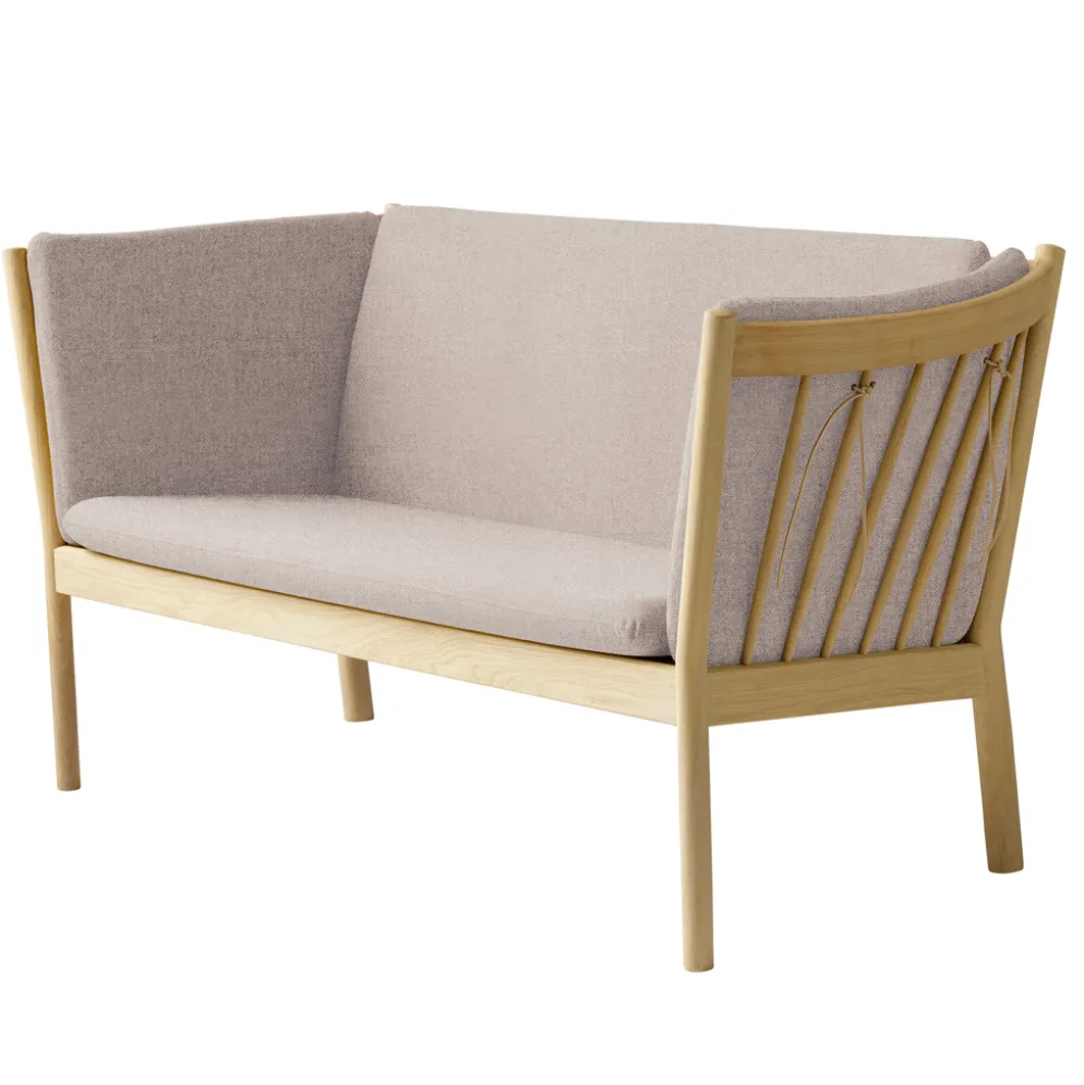 FDB Møbler J148 Sofa 2-Sitzer Eiche lackiert Light Grey