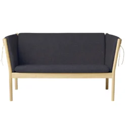 FDB Møbler J148 Sofa 2-Sitzer Eiche lackiert Dark Grey