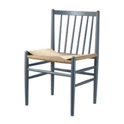 FDB Møbler J80 Stuhl Buche Blue Grey Nordic Swan Ecolabel