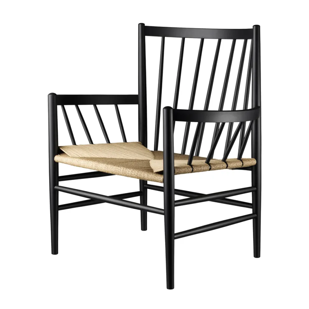 FDB Møbler J82 Stuhl Buche Schwarz/Natur Nordic Swan Ecolabel