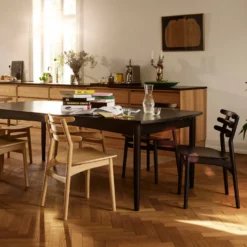 FDB Møbler J48 Stuhl Eiche Geräuchert/ Leder Cognac