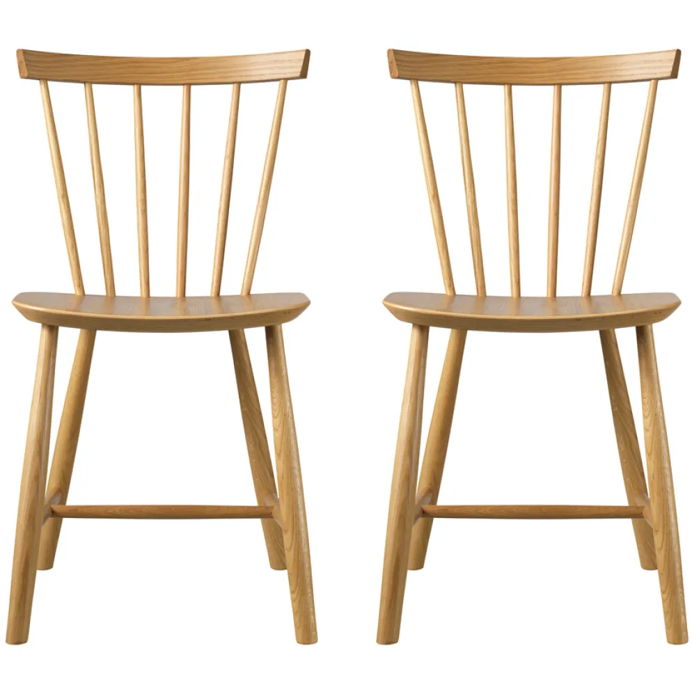 FDB Møbler J46 Stuhl Eiche Natur Geölt Nordic Swan Ecolabel 2er-Set