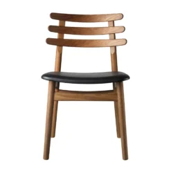 FDB Møbler J48 Stuhl geräucherte Eiche/Leder