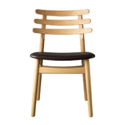 FDB Møbler J48 Stuhl Natur/Dunkel Braun