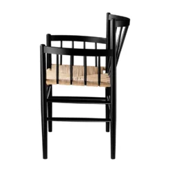 FDB Møbler J81 Stuhl Schwarz/Natur Nordic Swan Ecolabel