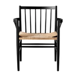 FDB Møbler J81 Stuhl Schwarz/Natur Nordic Swan Ecolabel