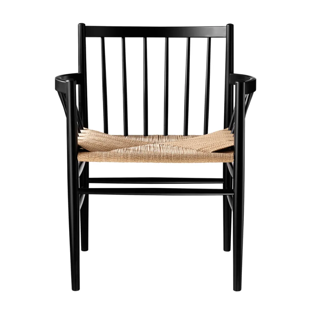 FDB Møbler J81 Stuhl Schwarz/Natur Nordic Swan Ecolabel