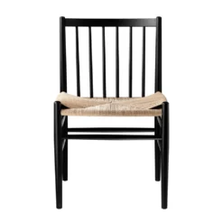 FDB Møbler J80 Stuhl Schwarz/Natur Nordic Swan Ecolabel