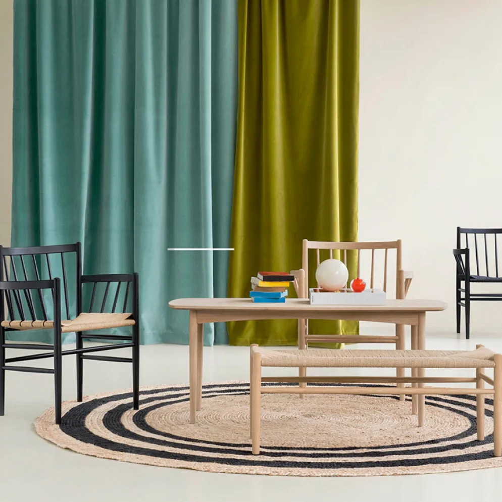 FDB Møbler J80 Stuhl Schwarz/Natur Nordic Swan Ecolabel