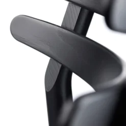 FDB Møbler J48 Stuhl Schwarz/Schwarz Leder