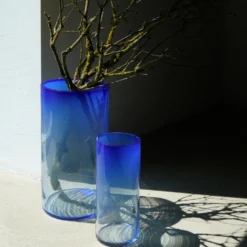 FUNDAMENTAL.BERLIN Vase Rise Cobalt Blue L