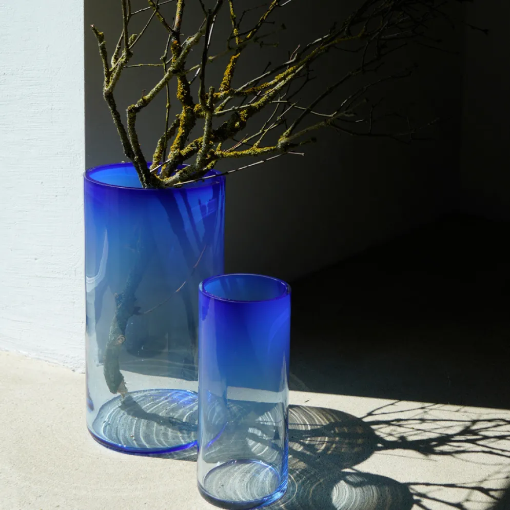FUNDAMENTAL.BERLIN Vase Rise Cobalt Blue L