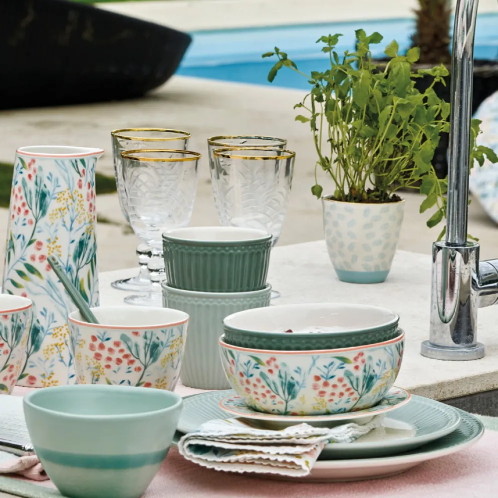 GreenGate Latte Cup Becher Alice Dusty Green