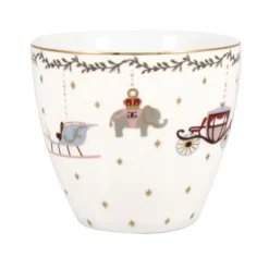 GreenGate Latte Cup Becher Royal christmas white