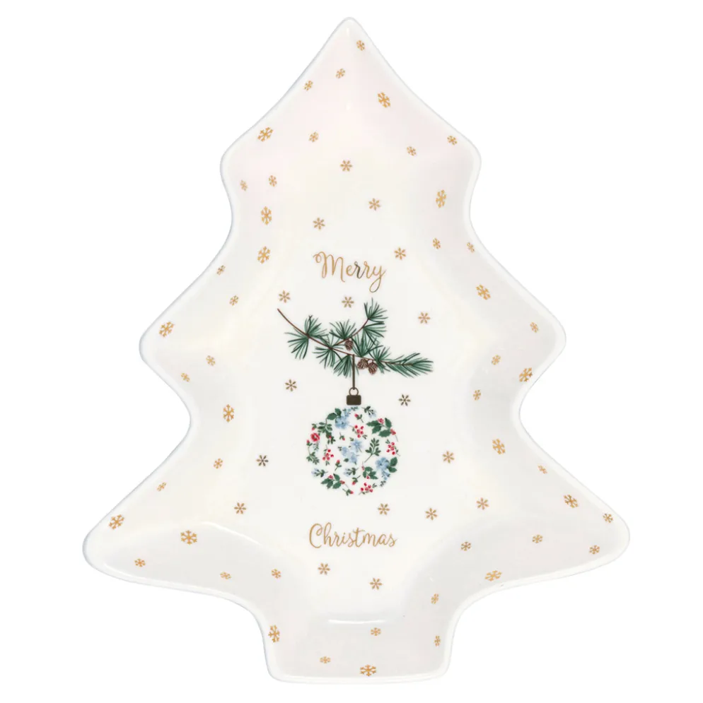 GreenGate Servierteller Baum Joelle white 22 cm