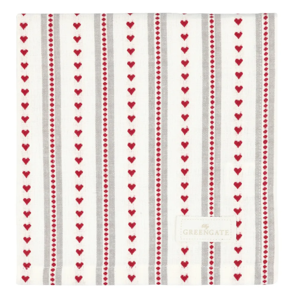 GreenGate Stoffserviette Esther red woven