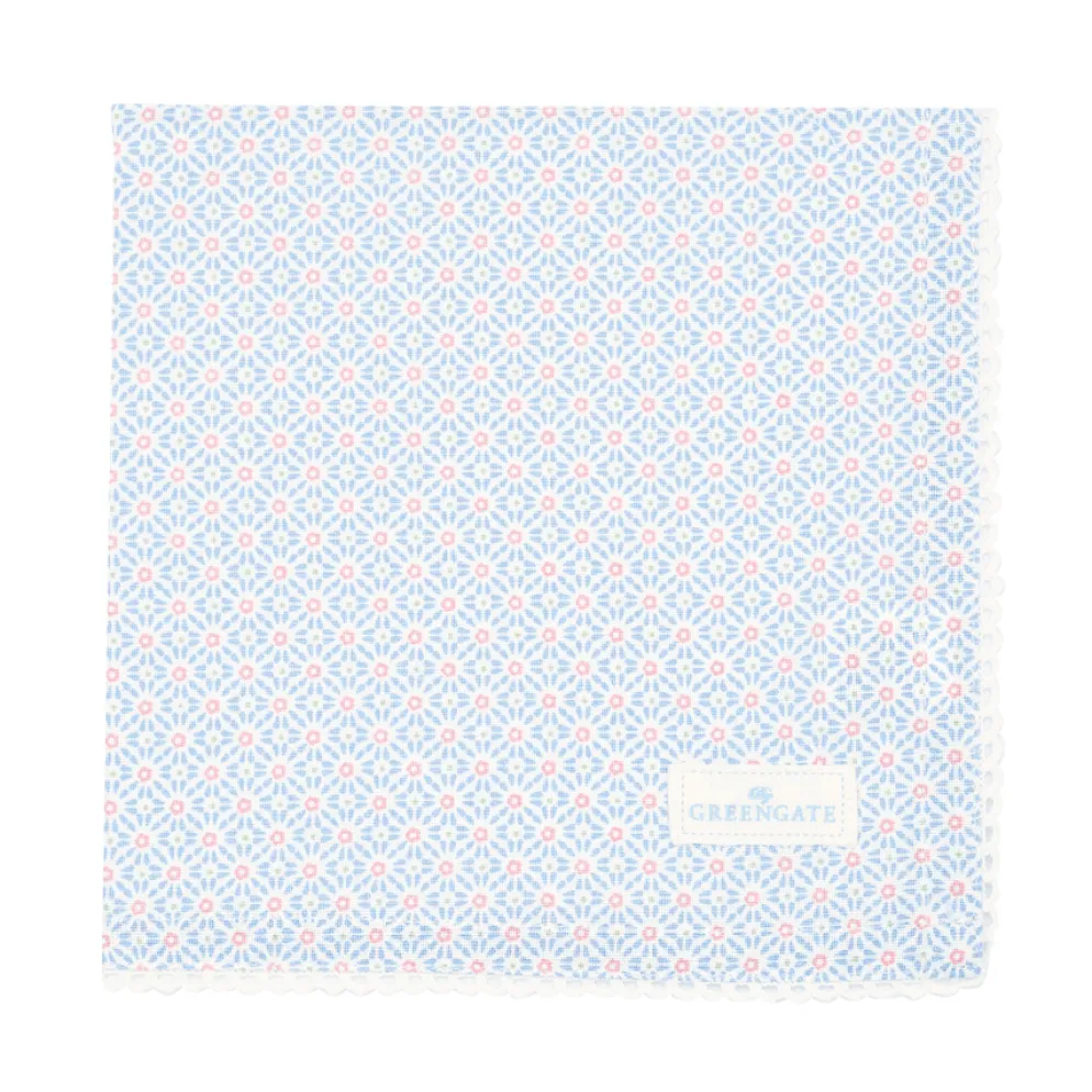 GreenGate Stoffserviette mit Spitze Suzette pale blue