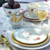 GreenGate Stoffserviette Venissa white bestickt