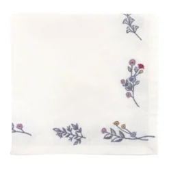 GreenGate Stoffserviette Venissa white bestickt