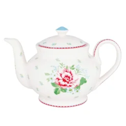 GreenGate Teekanne rund Alivia white