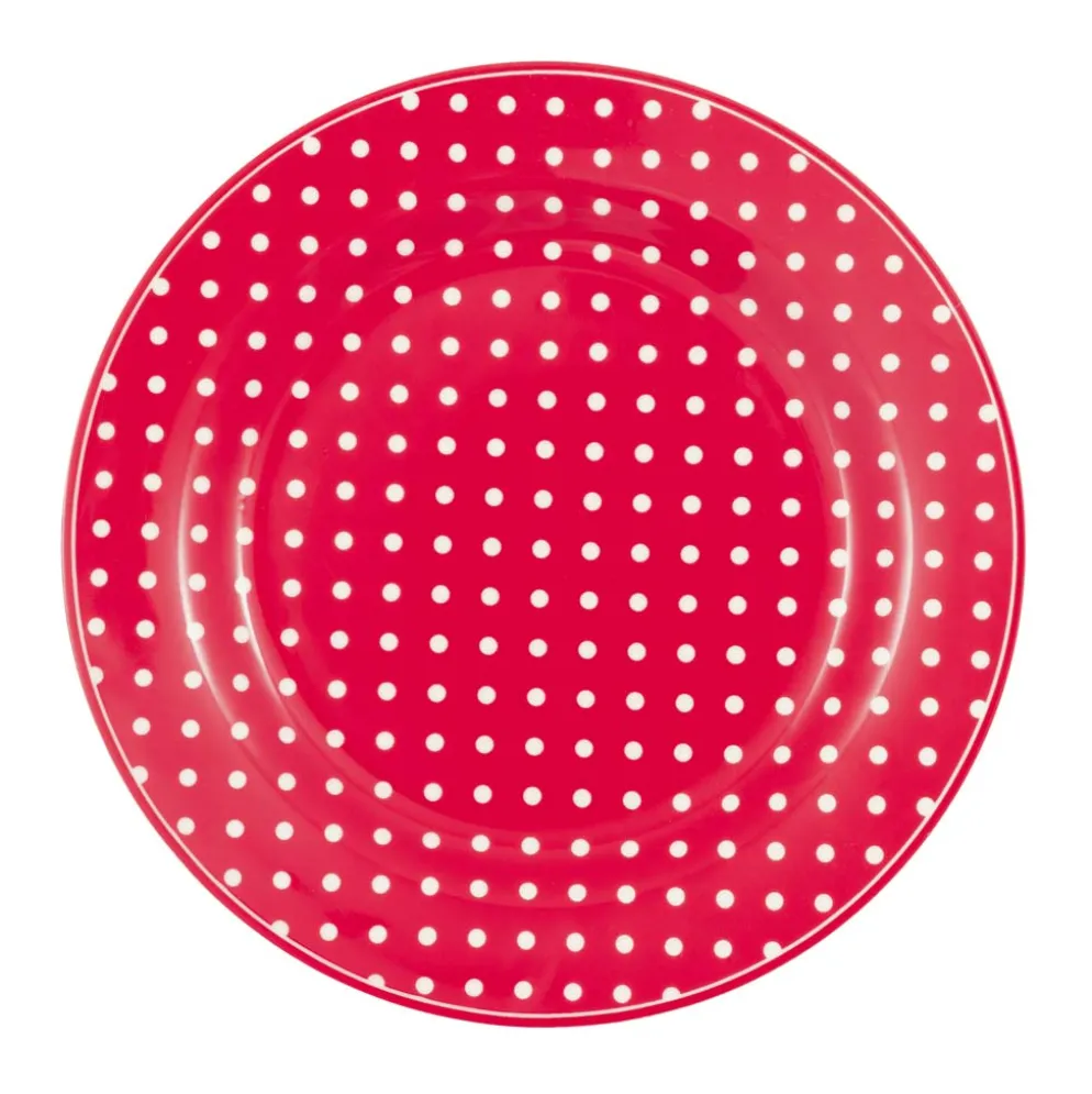 GreenGate Teller Dotty red 20,2 cm