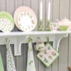 GreenGate Topflappen Agnes white bestickt