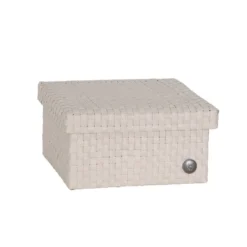Handed By Korb mit Deckel Cube champagne medium