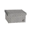 Handed By Korb mit Deckel Cube dark grey/champagne medium