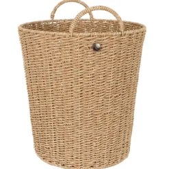 Handed By Runder Korb Celeste natural light brown L mit Griffen