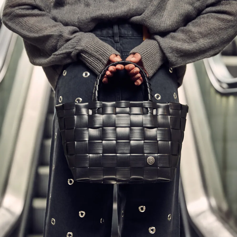 Handed By Tasche Mini Paris black XS/nougat cream