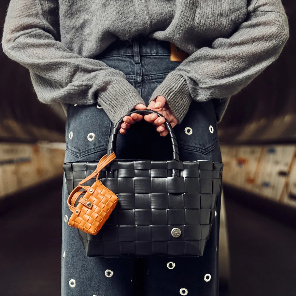 Handed By Tasche Mini Paris black XS/nougat cream