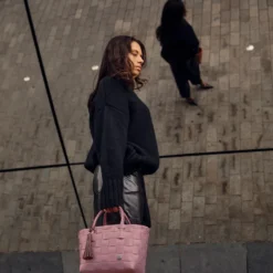 Handed By Tasche Mini Paris rustic pink XS/dark chocolate
