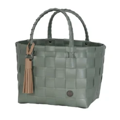 Handed By Tasche Mini Paris Shopper sage green/ nougat cream XS