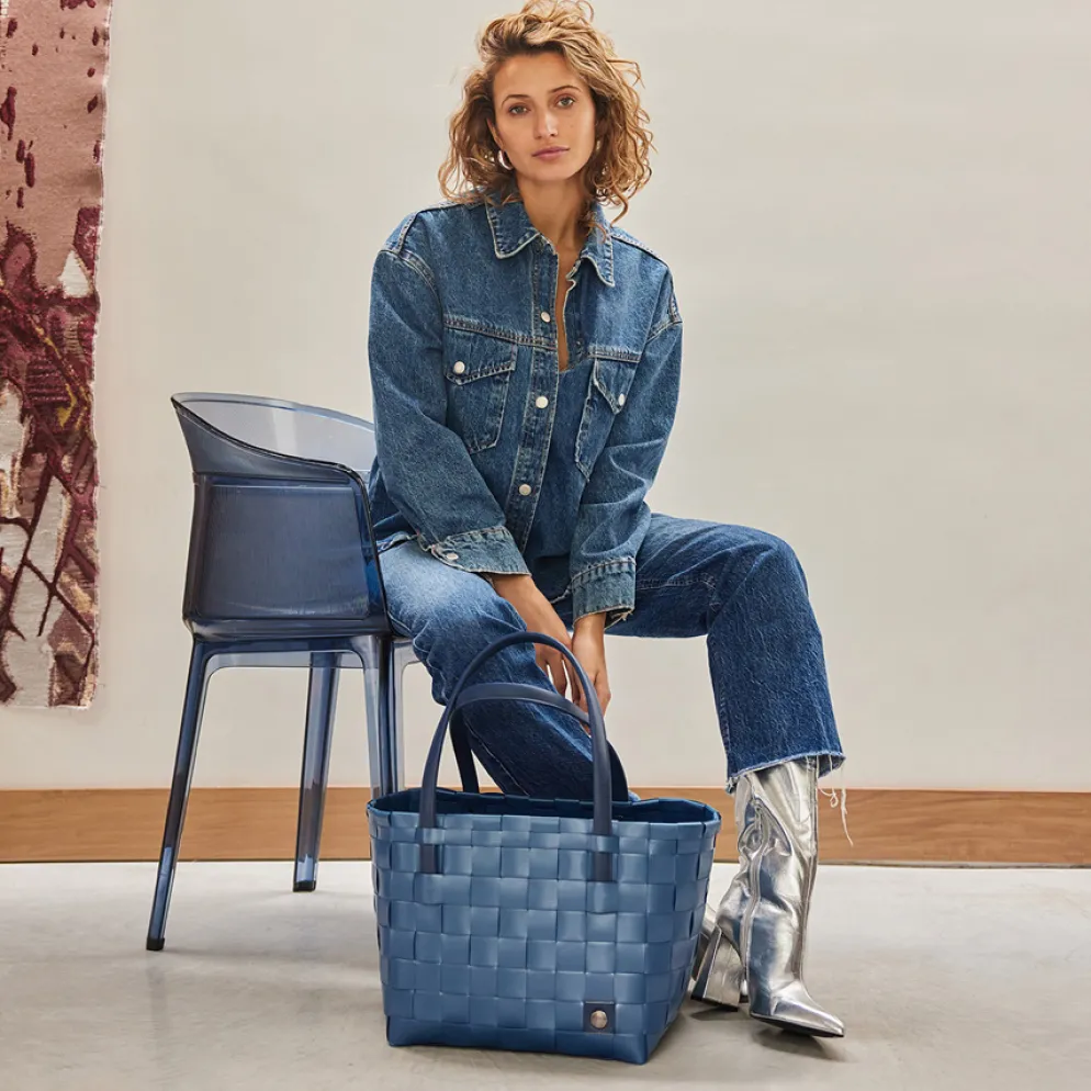 Handed By Tasche Shopper Color Match deep ocean blue S