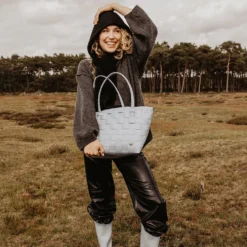 Handed By Tasche Shopper Paris pebble grey S