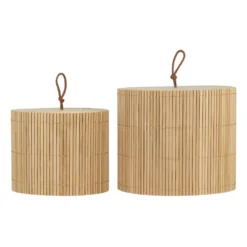 IB LAURSEN Box mit Bambusdeckel rund 2er-Set