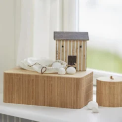 IB LAURSEN Box mit Bambusdeckel rund 2er-Set