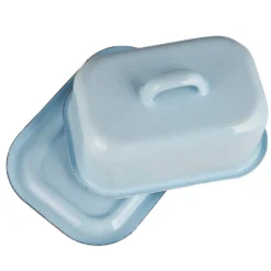 IB LAURSEN Butterdose Emaille hellblau