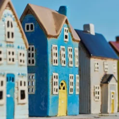 IB LAURSEN Haus für Teelicht Nyhavn gelbe Tür