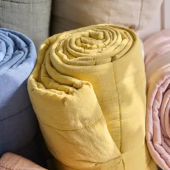 IB LAURSEN Klassische Tagesdecke Quilt gelb