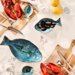 IB LAURSEN Schale Ocean Blue mini fischförmig 10,7 cm