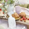 IB LAURSEN Stoffserviette Butter Cream/weiße Margeriten